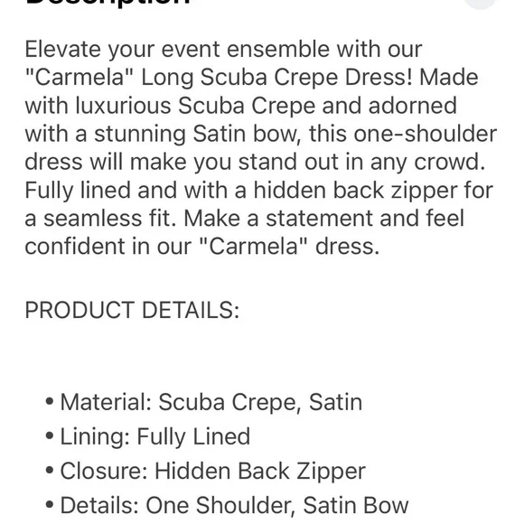 Elegant Black One-Shoulder Dress - Picture 8 of 8